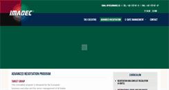 Desktop Screenshot of imadec.eu